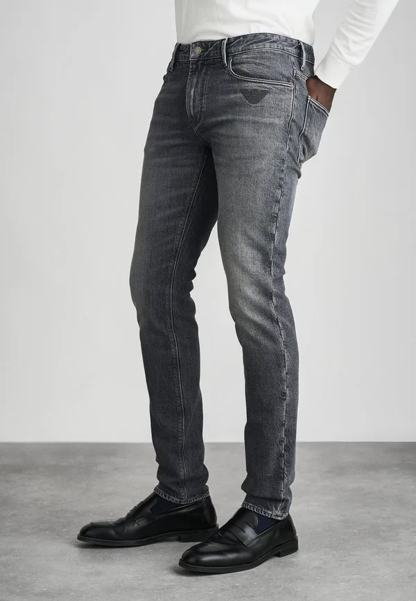 Брюки с карманами, узкие джинсы Emporio Armani, Medium Grey Denim