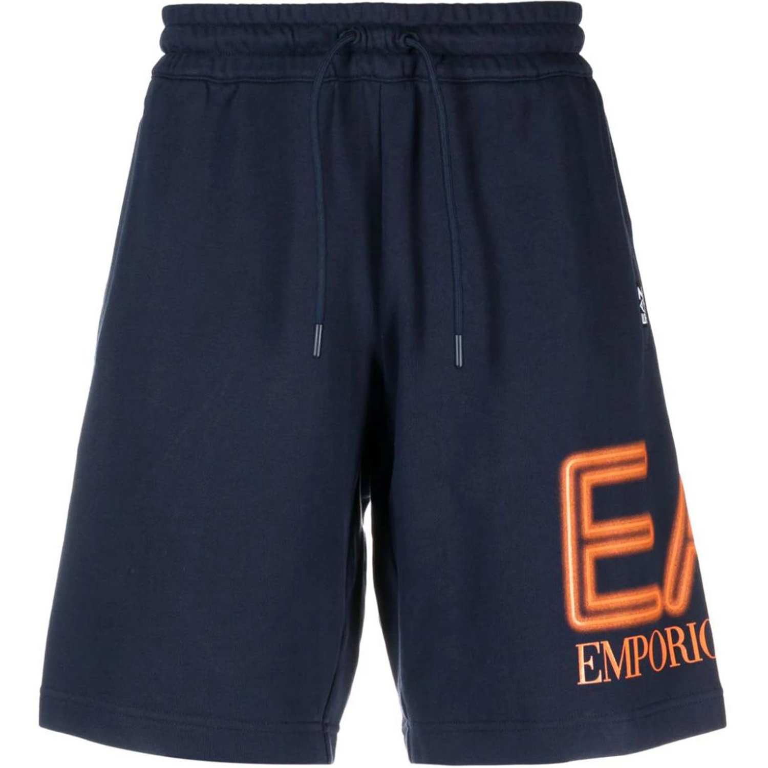 Шорты для бега из хлопка с выпуклым логотипом EMPORIO ARMANI, черный — фото 3