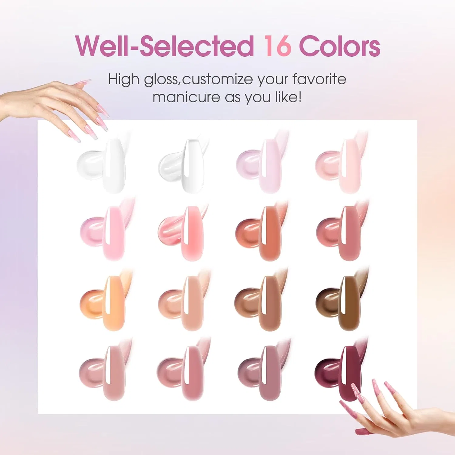 Стартовый набор для наращивания ногтей «Poly Nail Gel» от ROSALIND Rosalind — фото 2