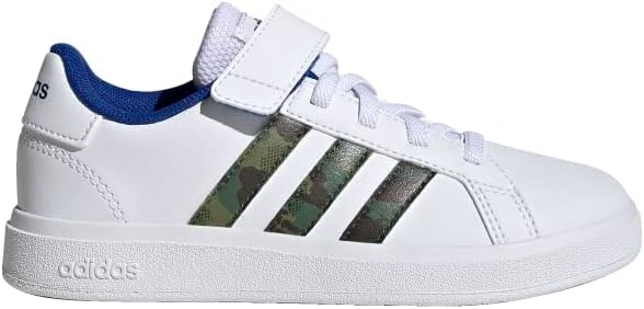 Кроссовки Adidas Kids' Grand Court 2.0, белый/зеленый/синий — фото 2