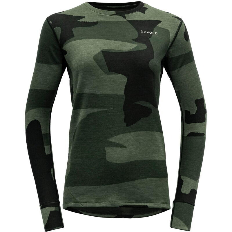 

Функциональная велосипедная рубашка Kløvstien Merino Shirt MWN лесной камуфляж DEVOLD, цвет gruen
