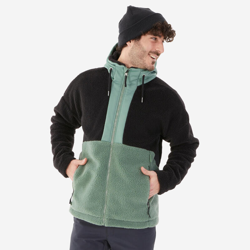 

Флисовая куртка мужская теплая зимняя для походов - SH900 QUECHUA, цвет gruen