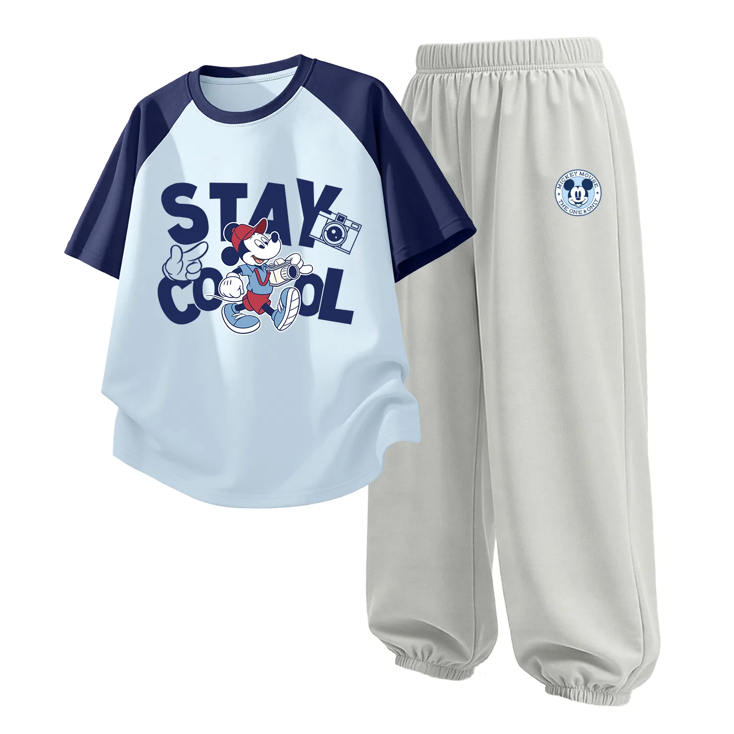 Детский спортивный костюм Casual Sportswear 2 Piece Set Disney, Di Gaming Milk Cyan+Di Soccer Ball K Black — фото 4