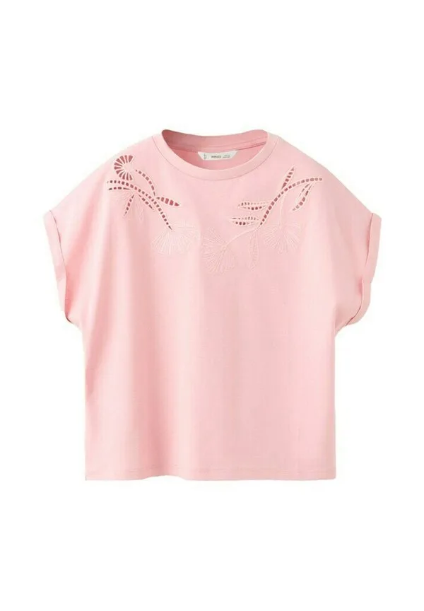 Футболка с детским принтом Mango Kids, Pink