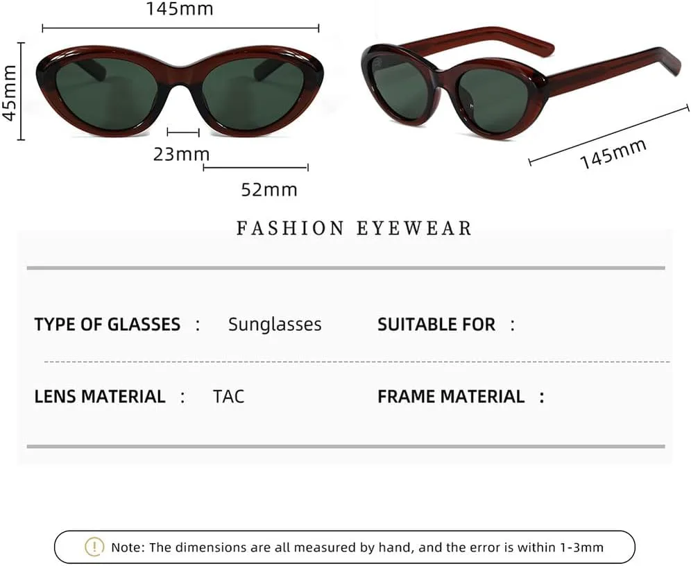 

модные овальные солнцезащитные очки UV400 черные коричневые поляризованные солнцезащитные очки для женщин кошачий глаз ацетатные летние WNCKSQ, White With Black