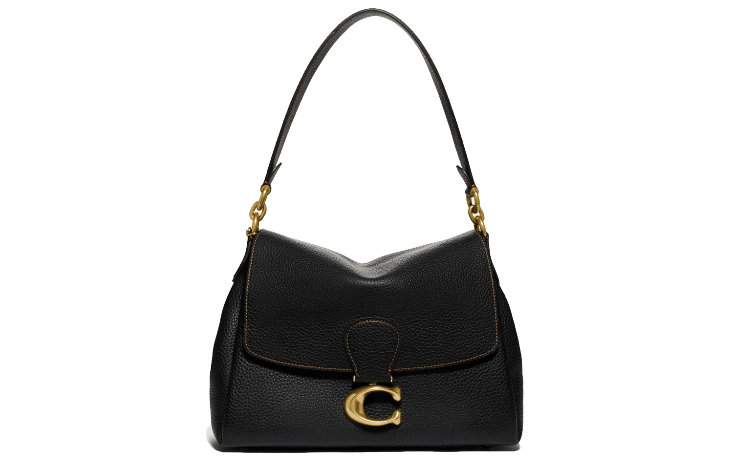 

Кожаная сумка May через плечо кроссбоди средний размер женская черная COACH, Set (Bag+Dust Bag)