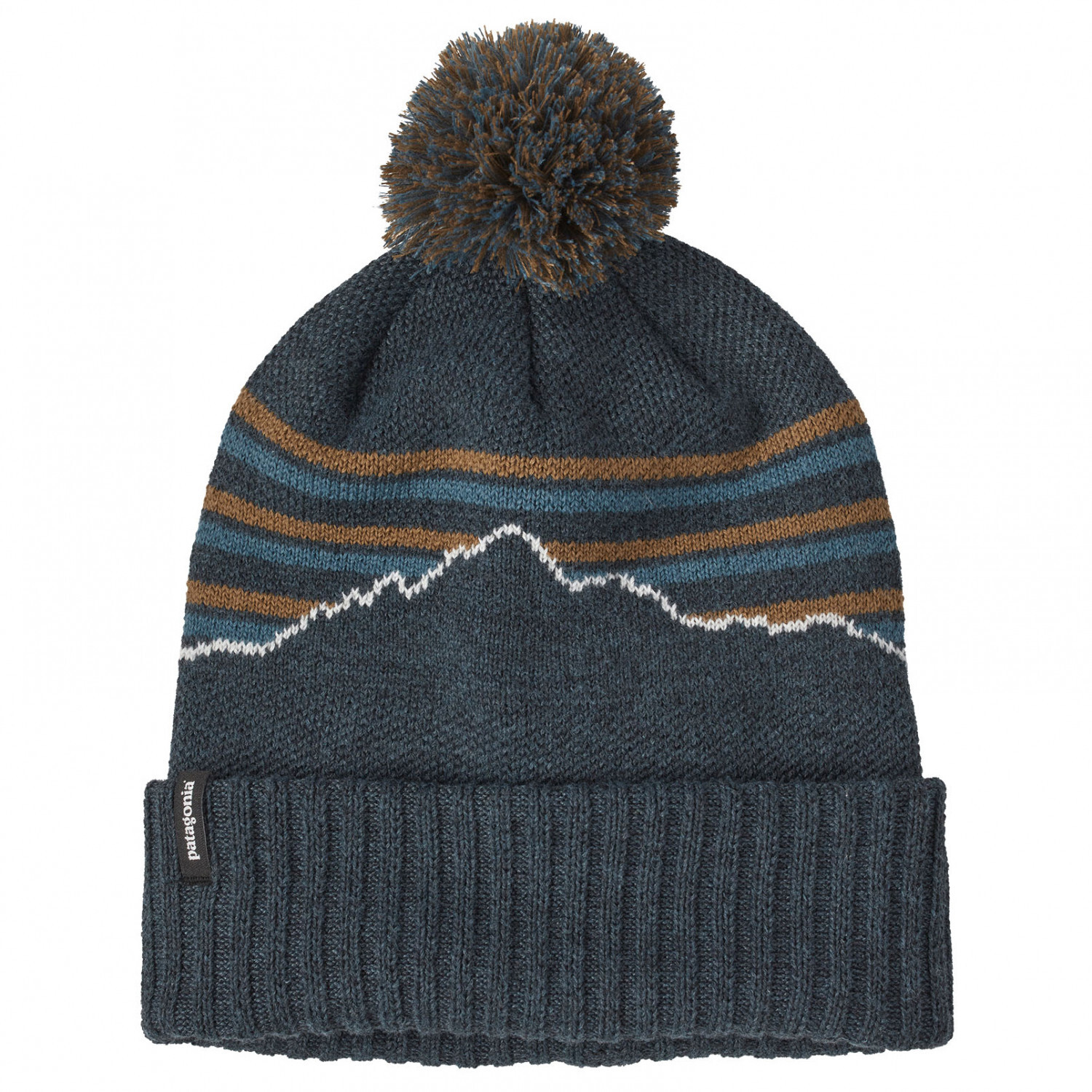 

Шапка Patagonia Powder Town Beanie, цвет Fitz Roy Stripe Knit: Smolder Blue