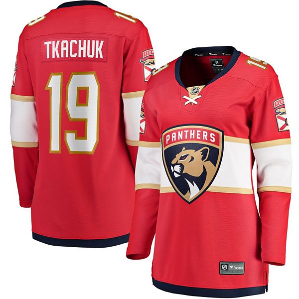 

Женская футболка Florida Panthers Matthew Tkachuk красная домашняя Unbranded