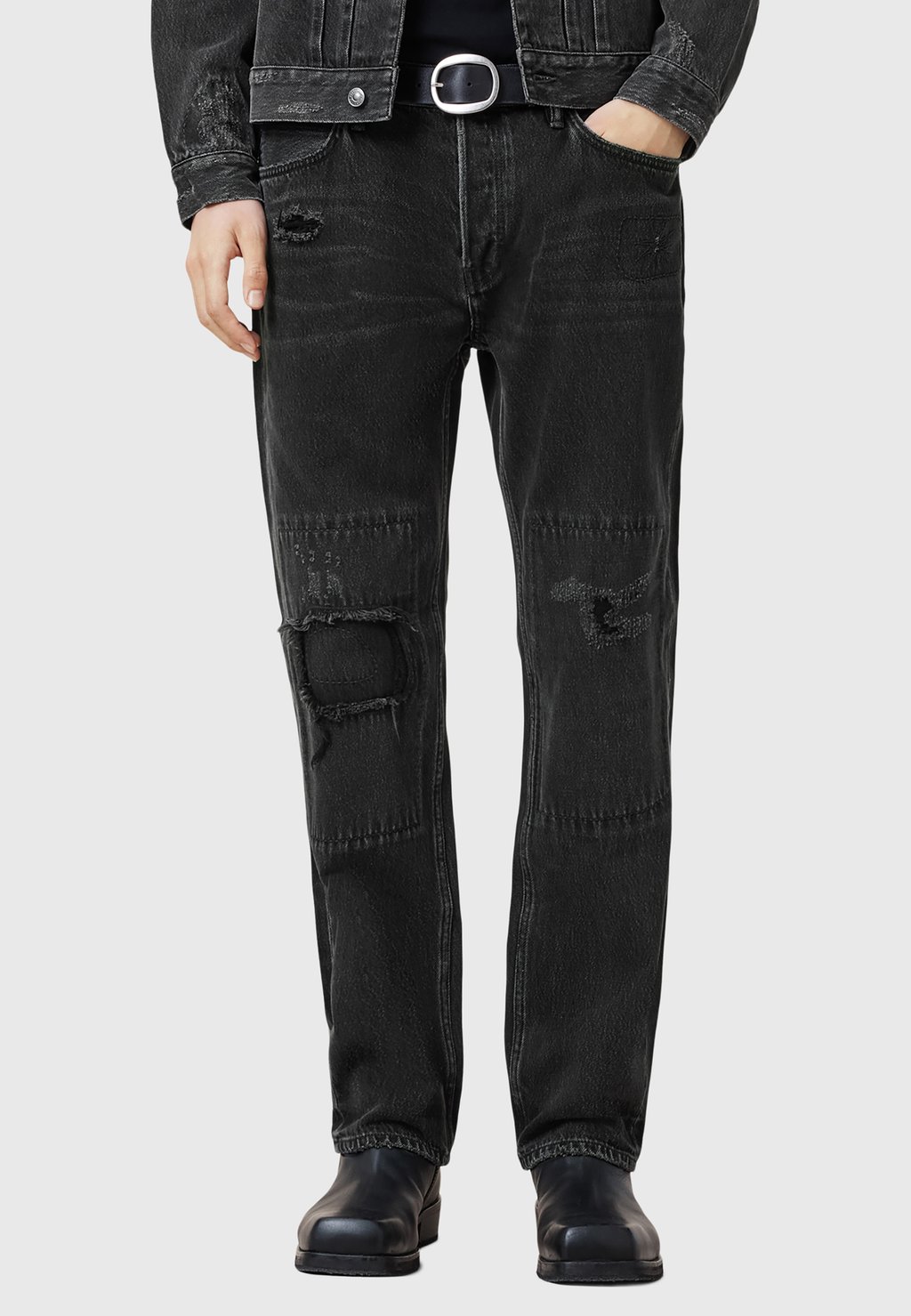 

Джинсы прямого покроя REID REPAIR AllSaints, черный