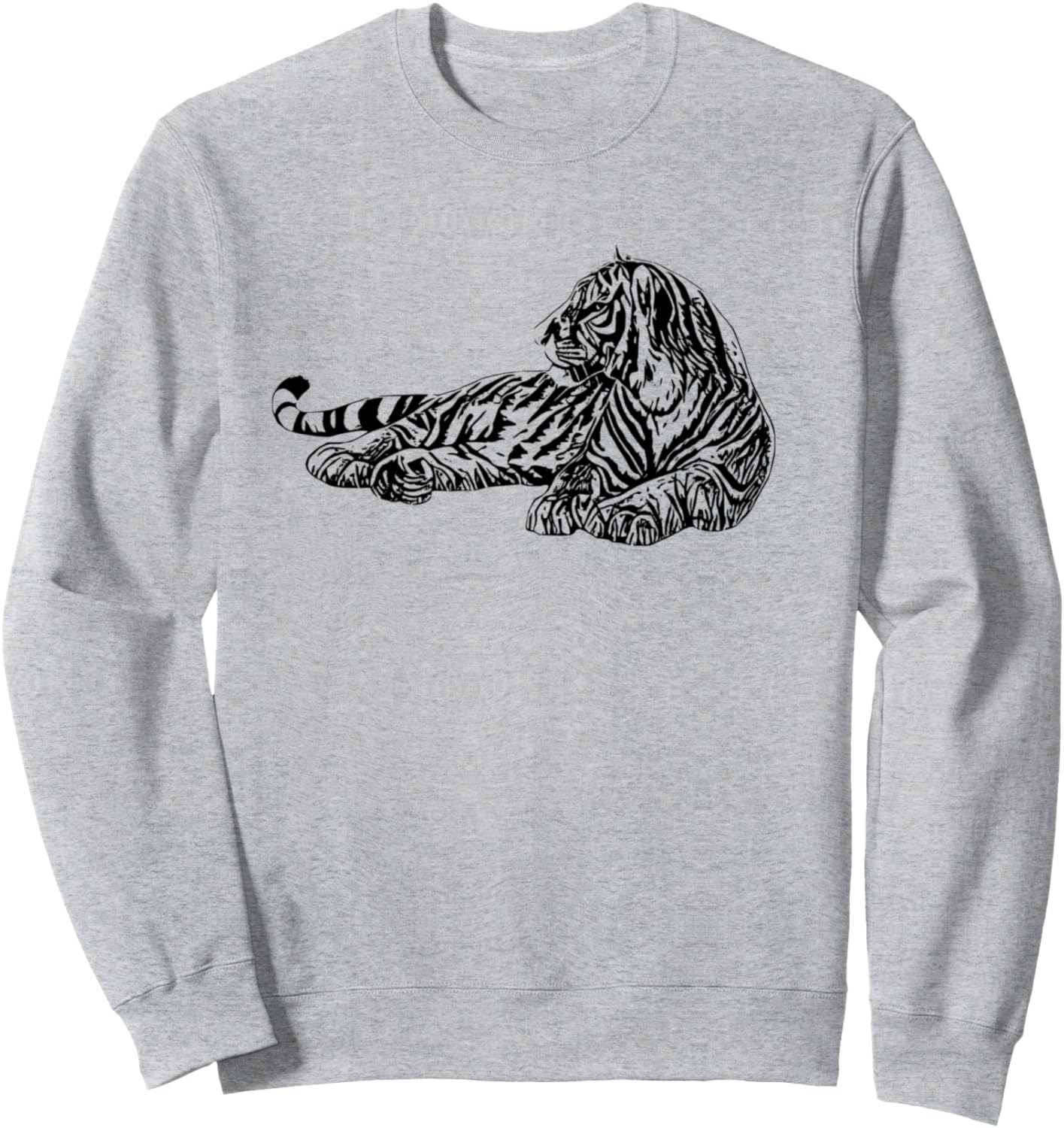 

Толстовка с изображением тигра и крупной кошки Tiger - Big Cat Gifts For Men, Women, Kids, Boys, Girls, серый