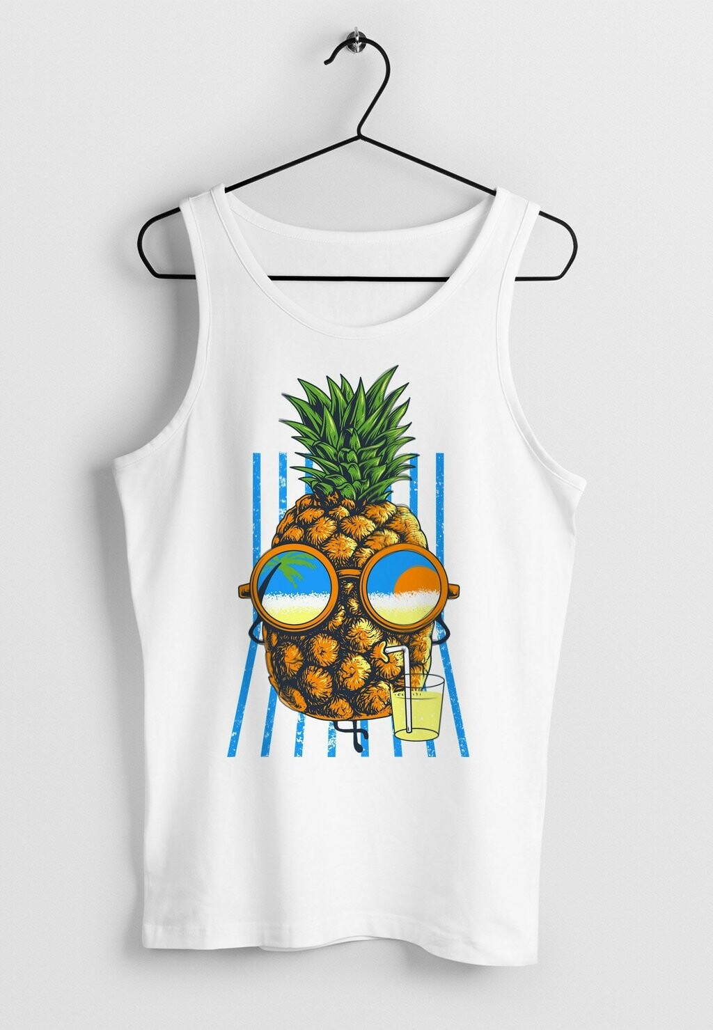 

Топ Tank Chilling Ananas Pinapple Sommer Beach Party Slim Neverless, белый