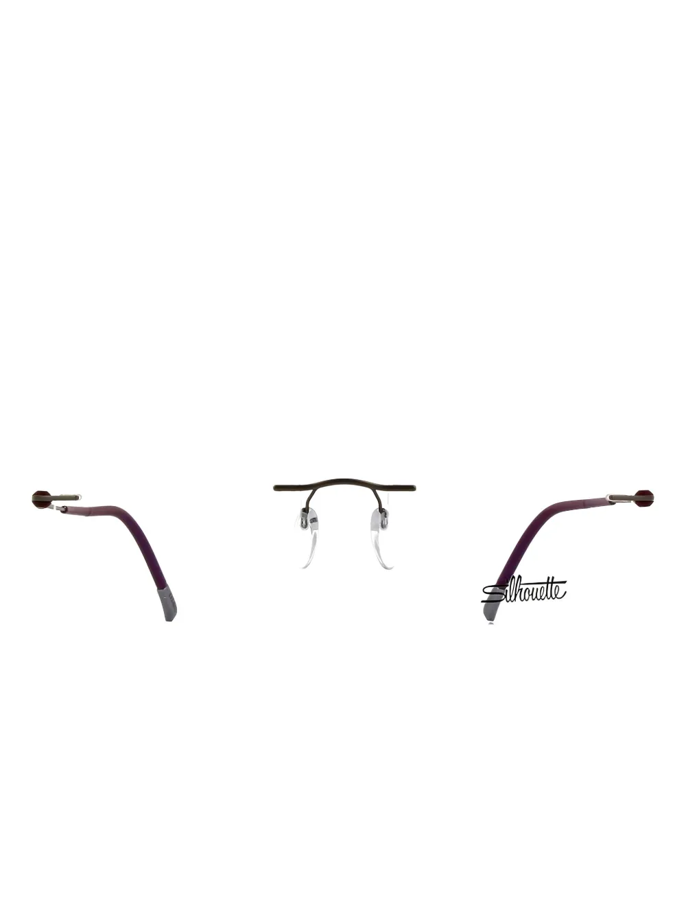 

Безободковые очки с прямоугольной оправой Silhouette, красный