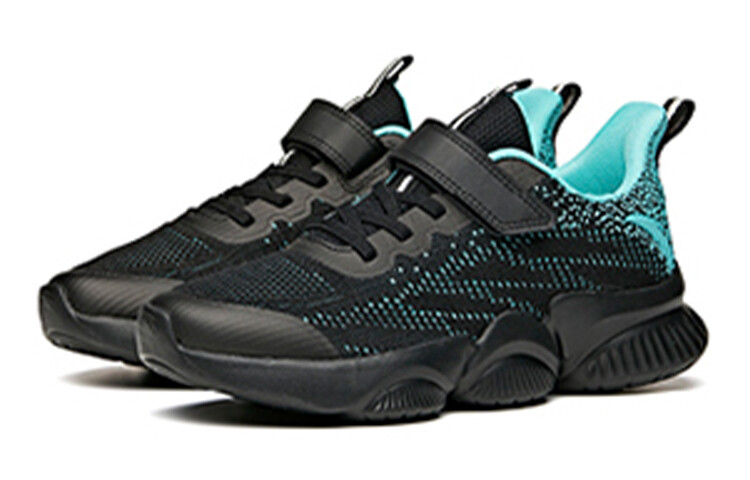 Детские кроссовки GS Low-top черные/флуоресцентные Aqua Green Anta Kids — фото 3