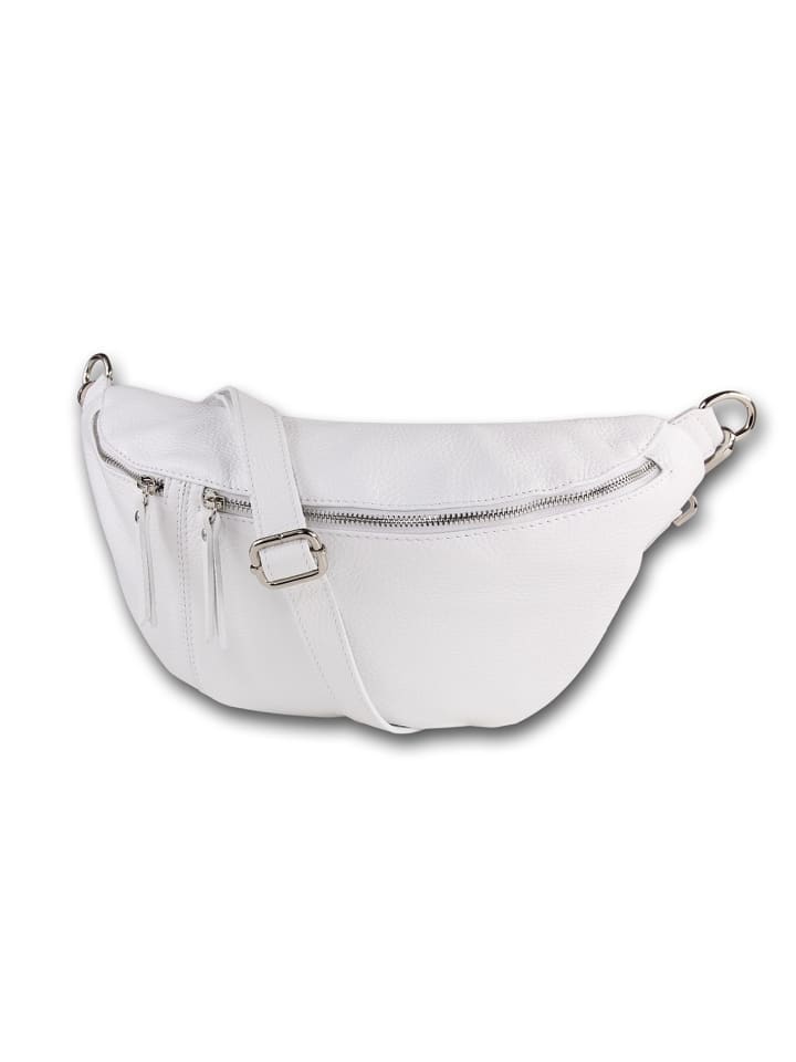 

Кожаная поясная сумка Toscanto белая, примерно 37 см Toscanto