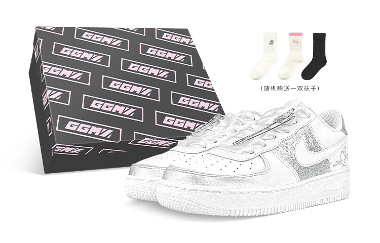 

Кроссовки Nike Air Force 1 Skateboard Shoes Women's Low-Top White Silver