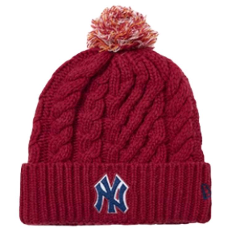 

New Era Шерстяная унисекс-бини тёмно-красного цвета, Dark Red