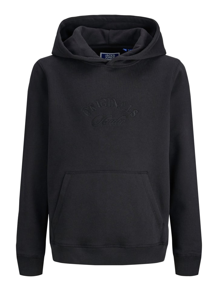 

Толстовка JORBLEECKER BRANDING SWEAT HOOD BF JNR черного цвета JACK & JONES Junior