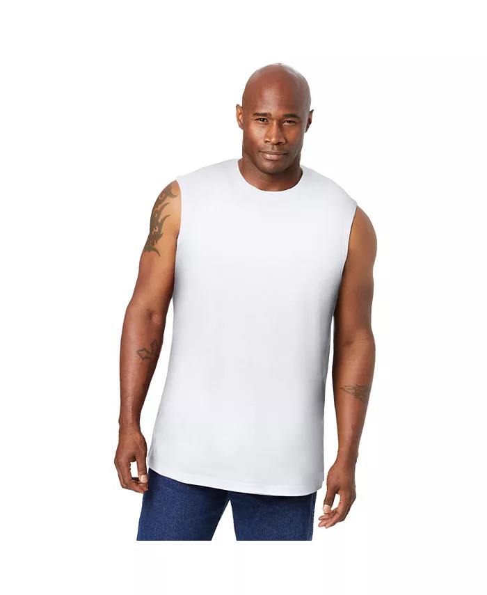 

Высокая футболка Muscle без усадки легкая Kingsize, белый