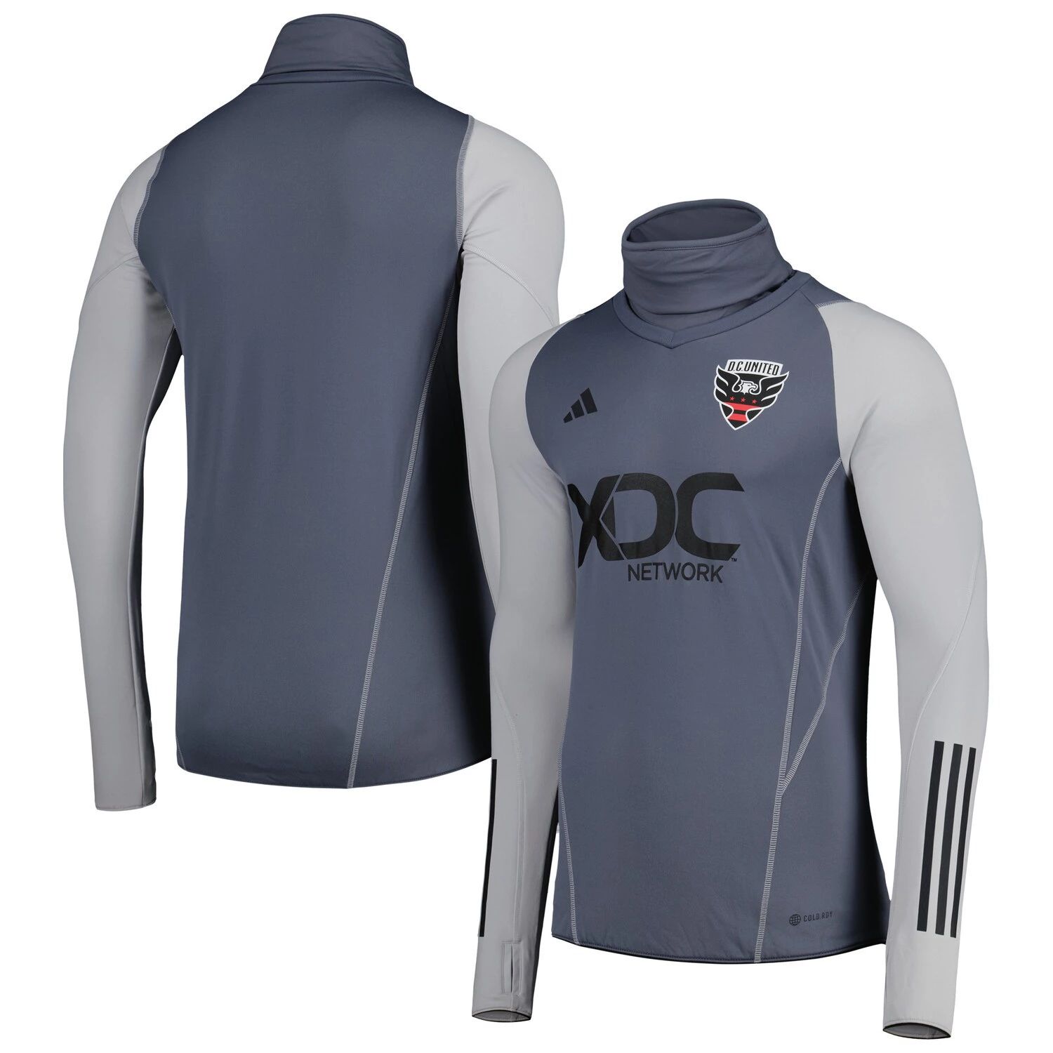 

Мужской серый топ DC United теплый реглан COLD.RDY adidas