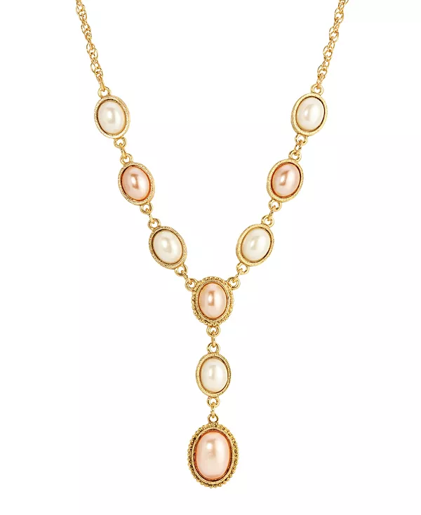 

Y-Образное ожерелье из розового искусственного жемчуга 2028, pink