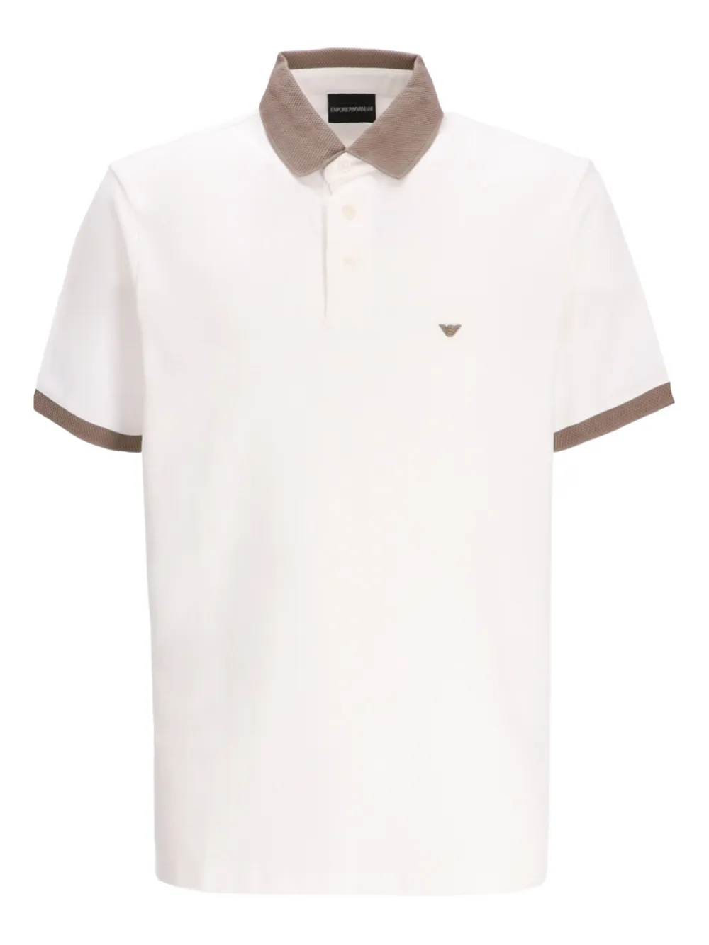 

Рубашка поло с контрастной отделкой EMPORIO ARMANI, белый