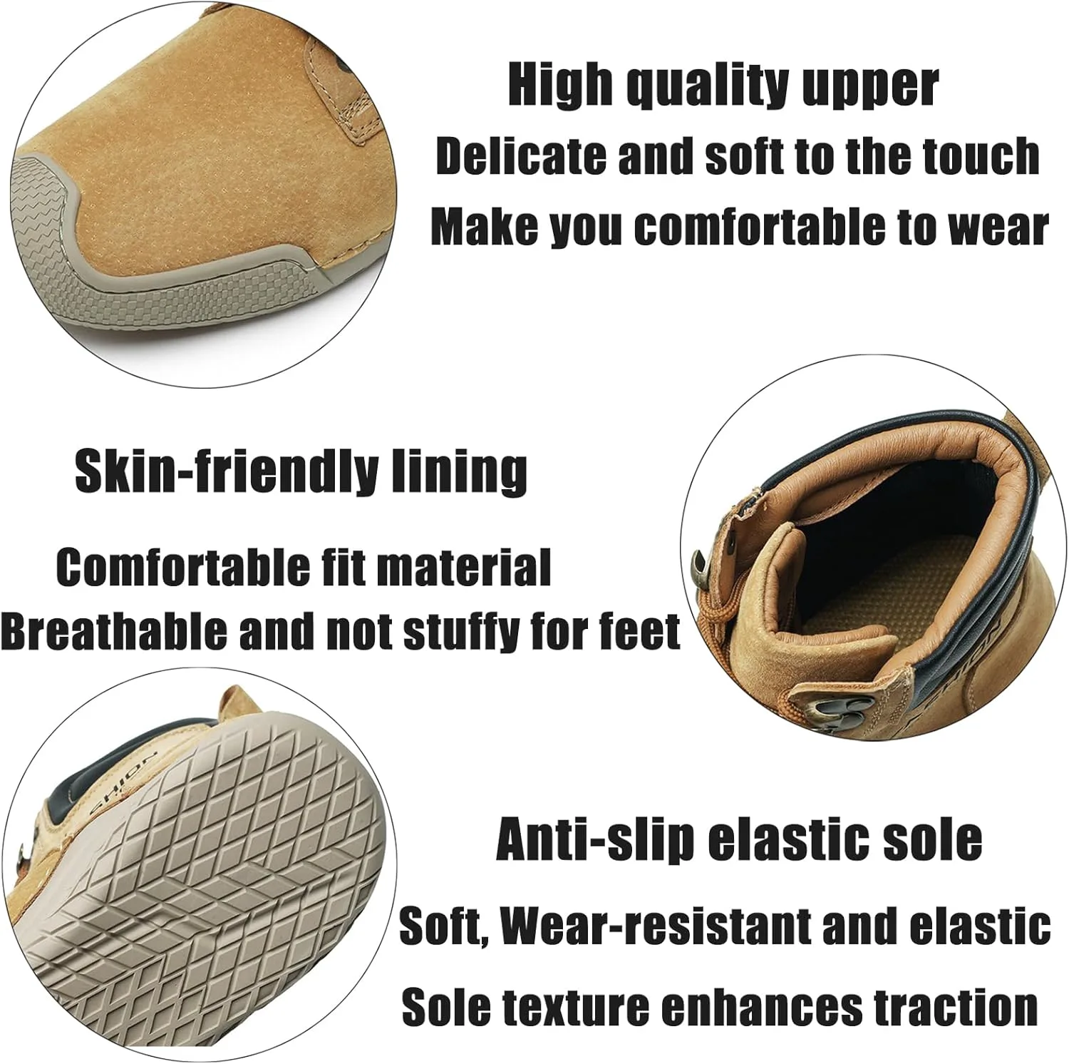 

Мужские замшевые ботинки для походов AMAZIDEAL на шнуровке, модные ручной работы высокие повседневные ботинки чукка, зимние утепленные ботинки для снега, коричневый