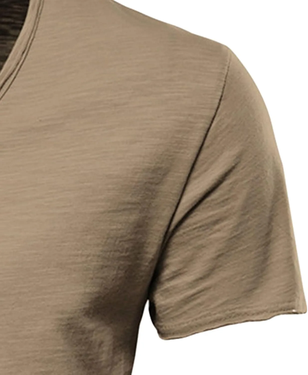 Мужская свободная футболка с V-образным вырезом, Casual, Slim Fit, короткий рукав, хлопок, мягкая, легкая — фото 3