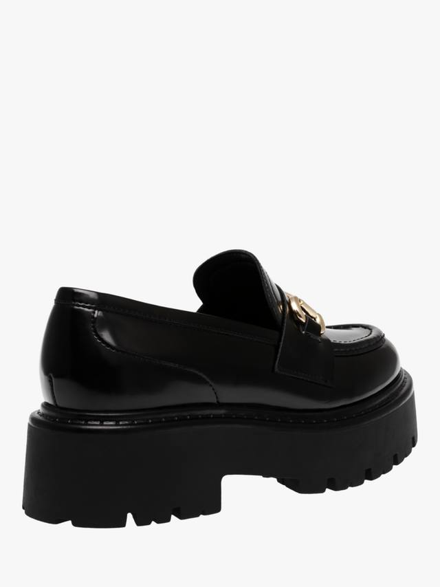 Lando кожаные лоферы на платформе с каблуком средней высоты Steve Madden, Black — фото 3
