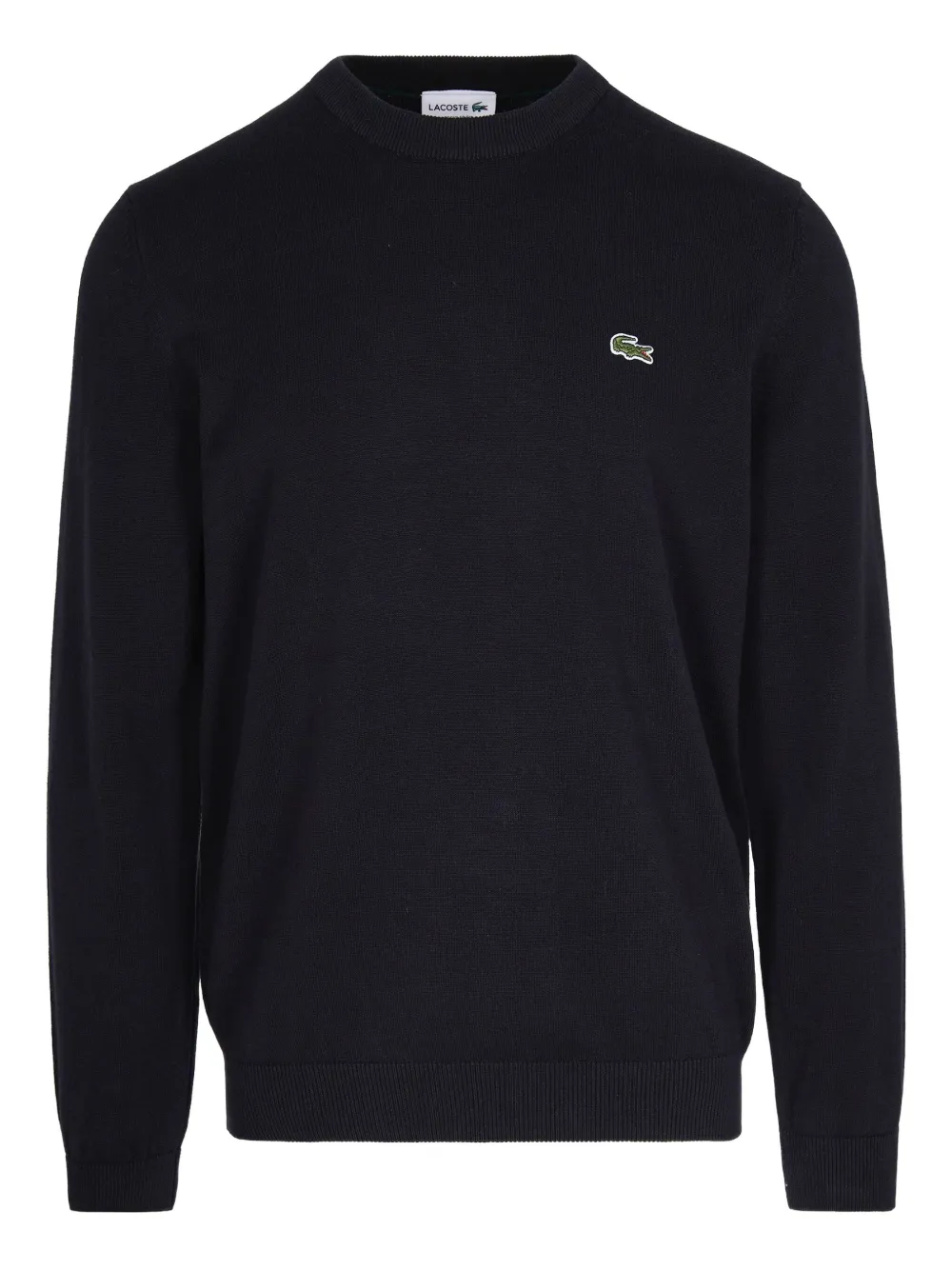 

Хлопковый свитер с нашивкой-логотипом Lacoste, черный