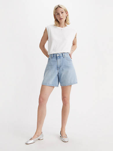 

Женские мешковатые шорты с высокой посадкой Levi's, цвет Far and Wide - Medium Wash