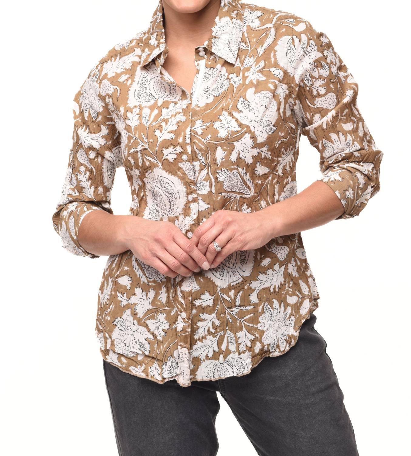 

Блузка Гретхен на пуговицах в стиле Неру Tulip Clothing, Nehru