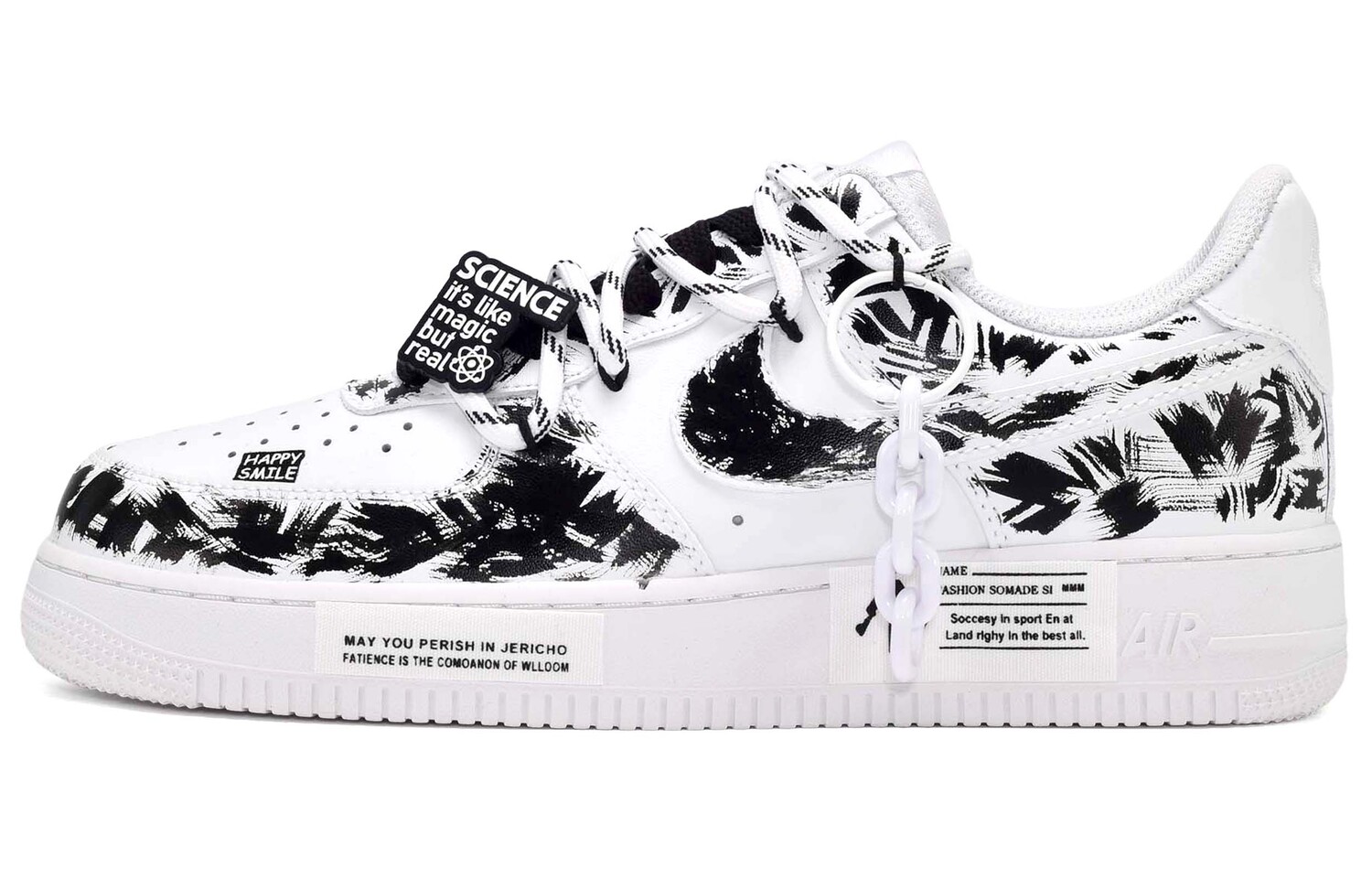 

Кроссовки для скейтбординга Air Force 1 женские низкие черный/белый Nike