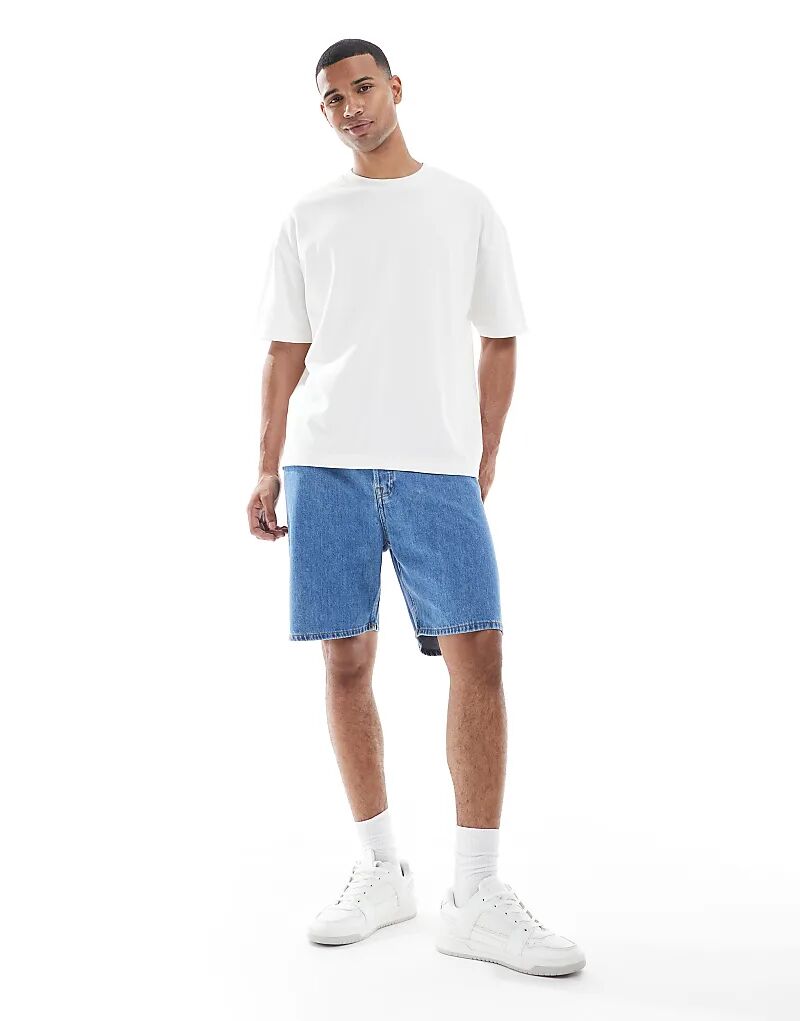 

Свободные джинсовые шорты Jack & Jones Tony, средне-синего цвета