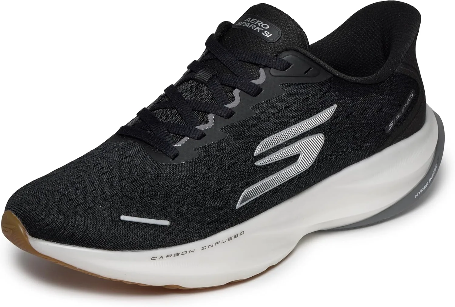 Мужские слипоны Skechers Aero Spark без шнурков, черно-белый — фото 2