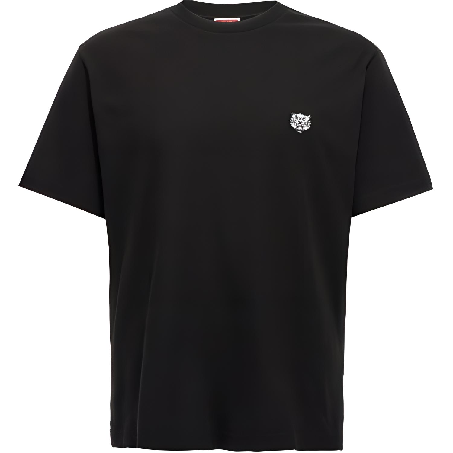 

Счастливый тигр вышитая футболка с круглым вырезом Lucky Tiger KENZO, черный