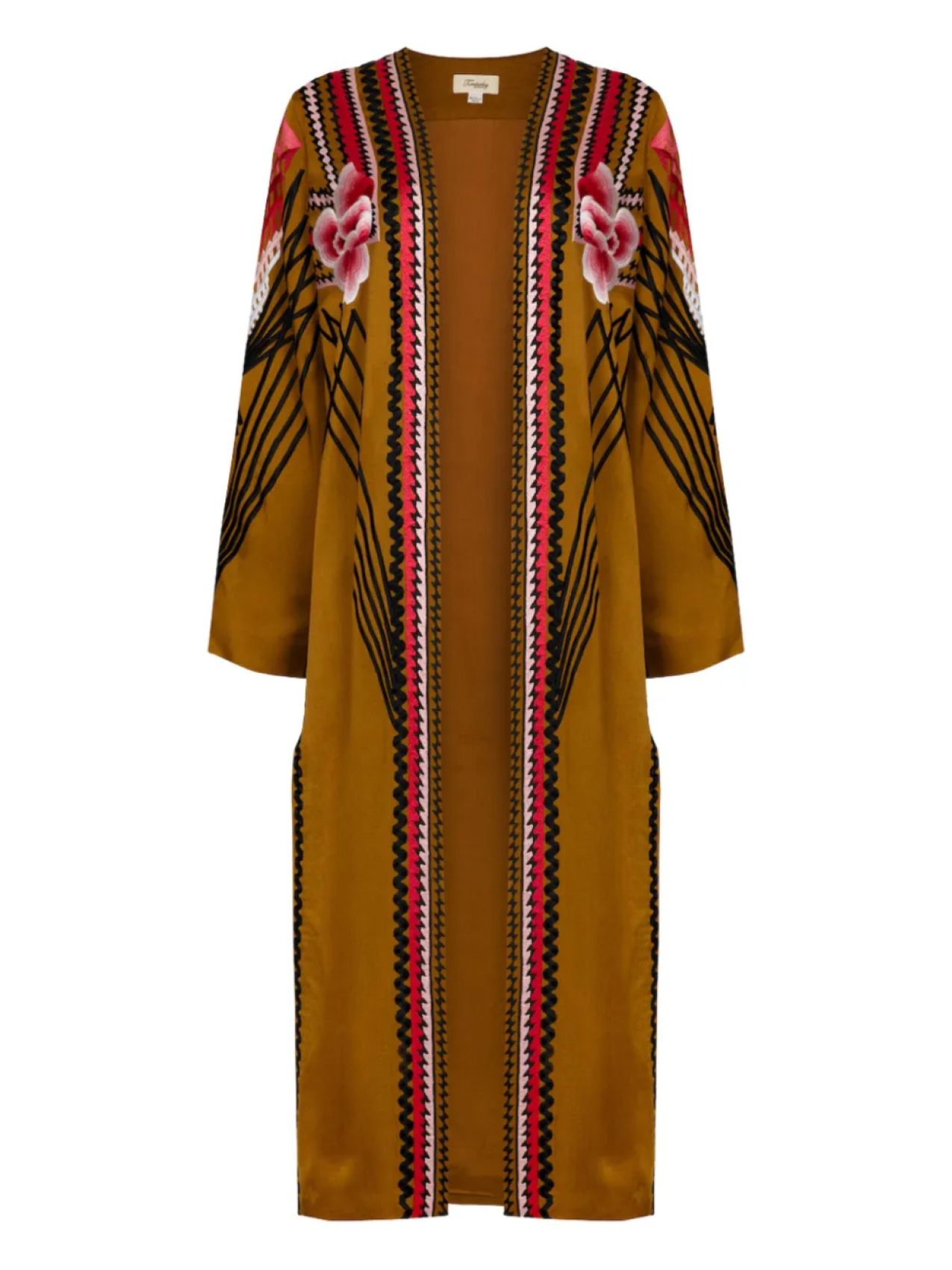 

Длинное пальто с вышивкой «Ромина» Temperley London, нейтральный