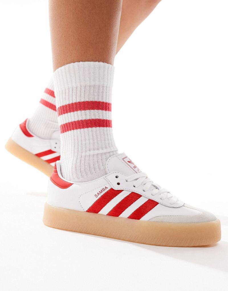 Adidas Originals - Sambae - Бело-красные кроссовки