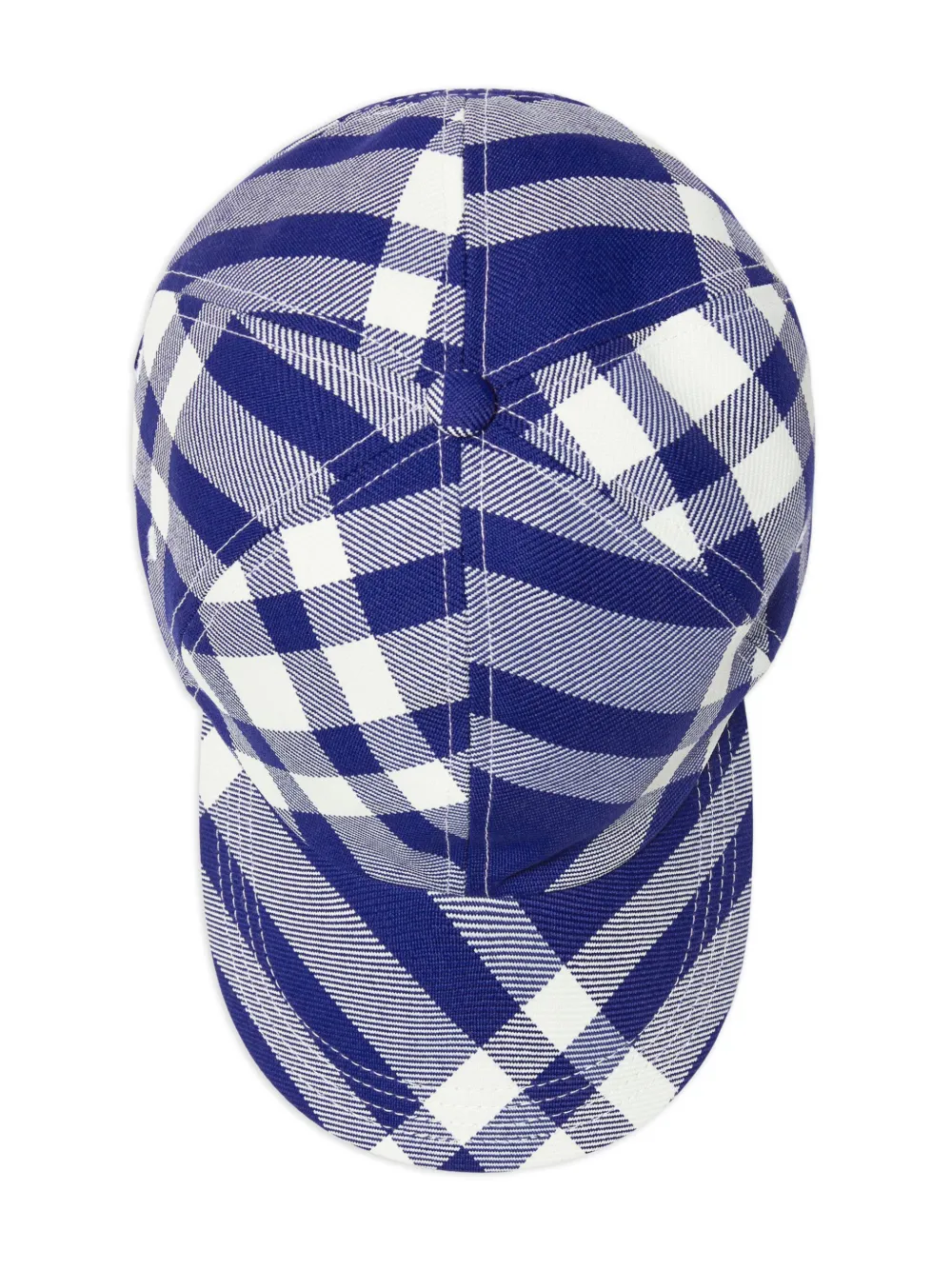 Бейсболка в клетку Burberry, синий — фото 3