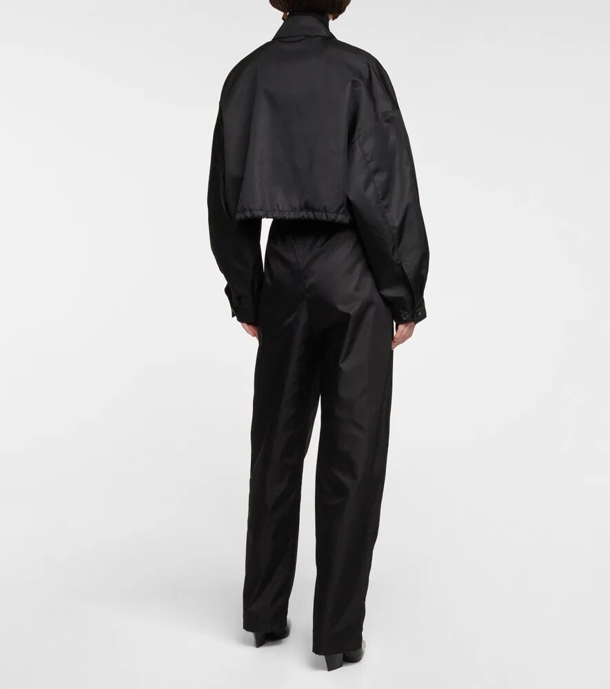 Укороченная нейлоновая куртка Prada, черный — фото 3