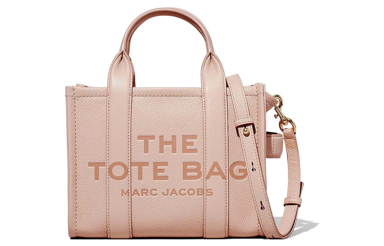 

MARC JACOBS Дорожная сумка-тоут из натуральной кожи, сумка-шоппер, сумка через плечо, женская мини-сумка, цвет розово-розовый