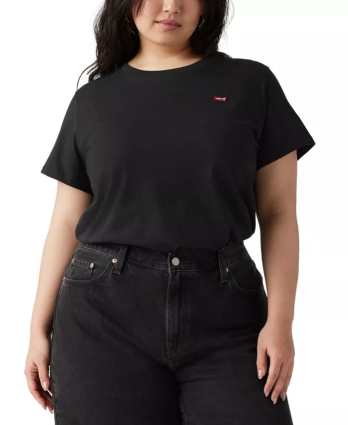 

Футболка Plus Size Perfect Cotton с коротким рукавом Levi's, черный