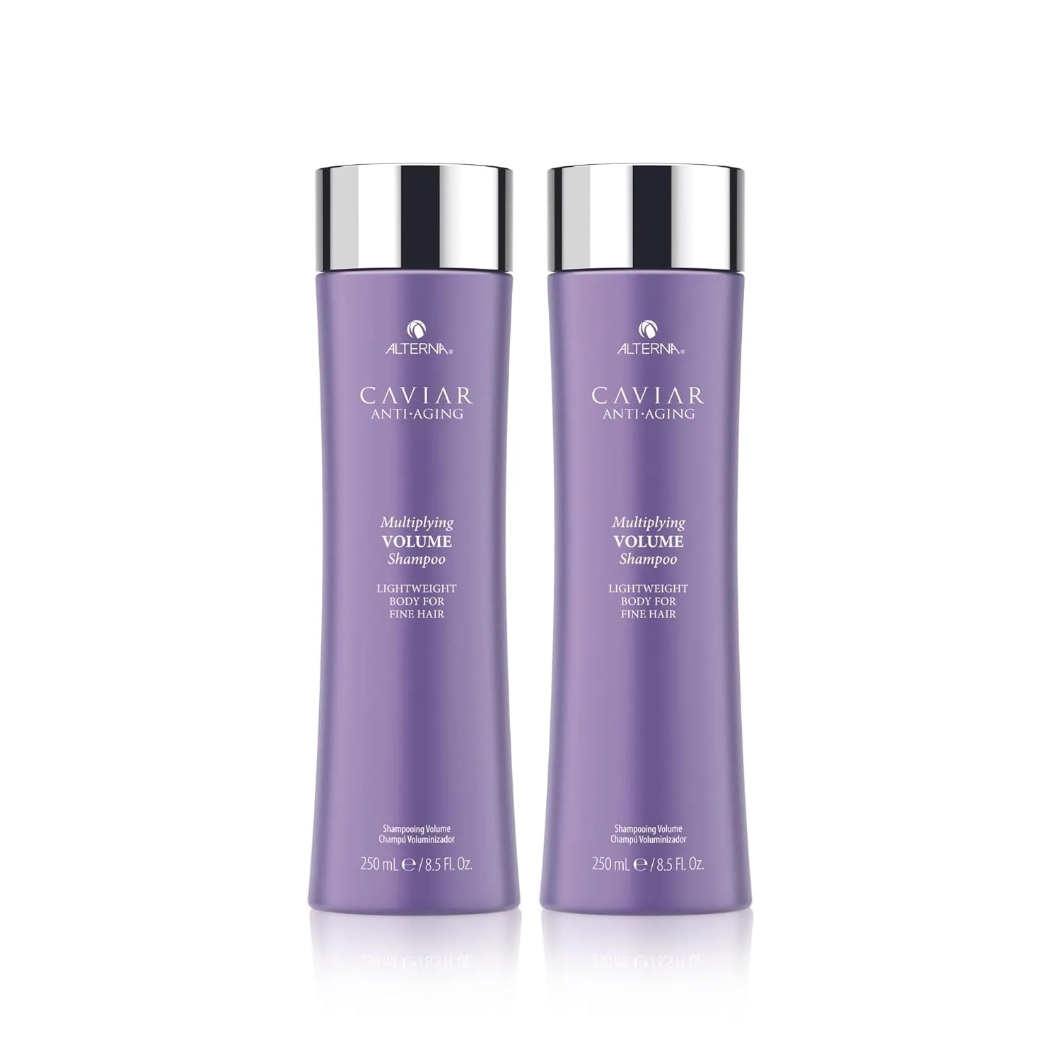 Шампунь Alterna Haircare CAVIAR Anti-Aging Multiplying Volume Shampoo, 240 мл | Для тонких, ослабленных или редких волос | Мгновенно придает объем и густоту | Без сульфатов (2 упаковки)
