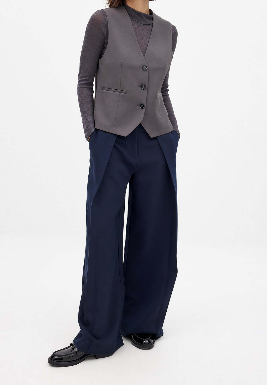

Брюки WIDE MID WAIST NA-KD, синий