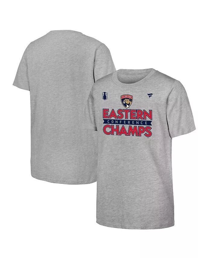 

Футболка для раздевалки чемпионов Восточной конференции 2024 года от Big Boys and Girls Heather Gray Florida Panthers Fanatics