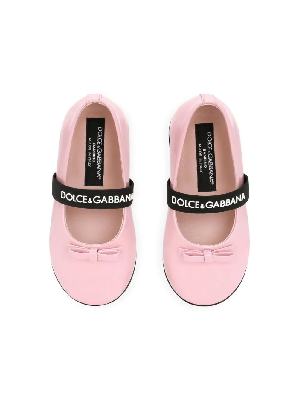 Балетки с логотипом Dolce & Gabbana Kids, розовый — фото 4