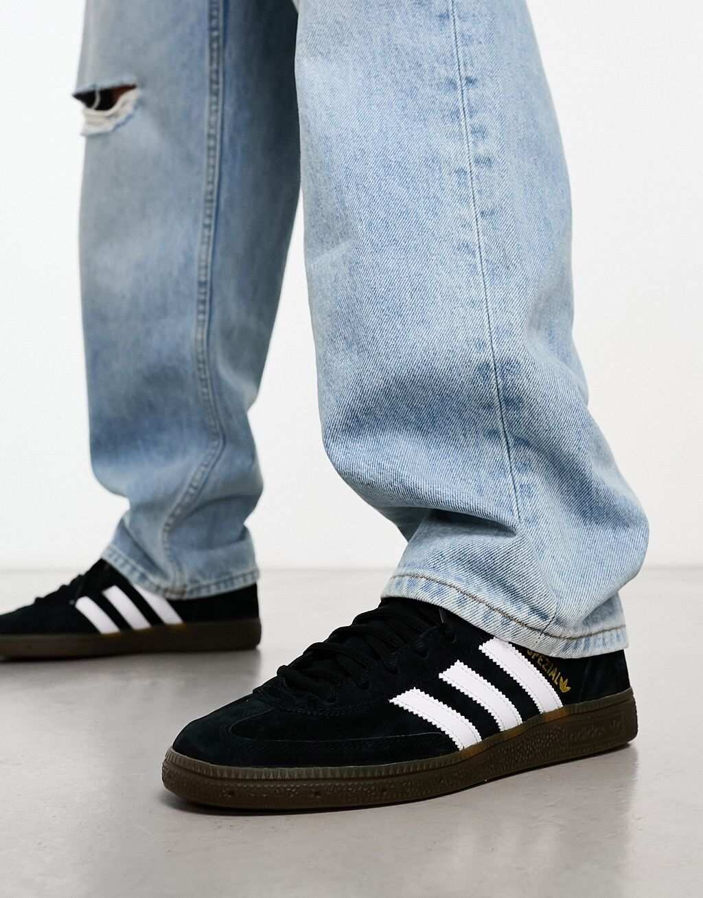 Черные кроссовки на резиновой подошве adidas Originals Handball Spezial — фото 4