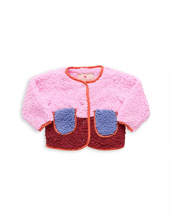 

Детская флисовая куртка Ruth с цветными блоками. Pink Chicken, фиолетовый