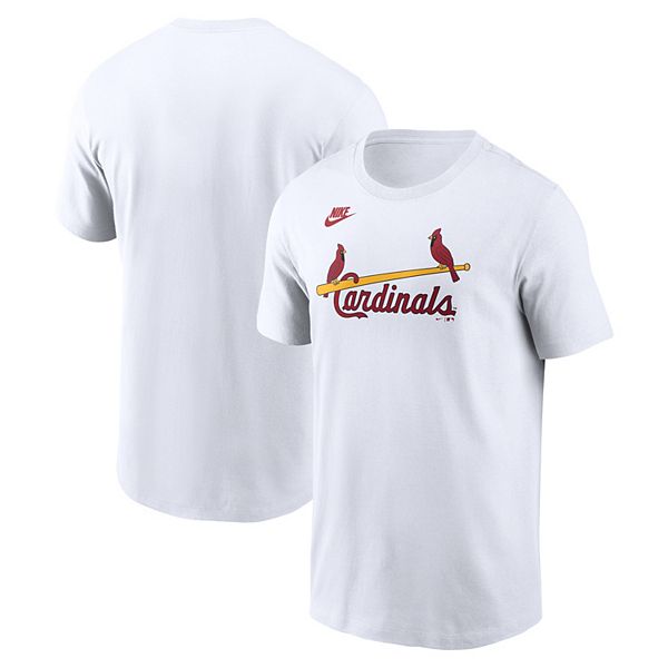 

Мужская белая футболка st louis cardinals cooperstown collection wordmark Nike