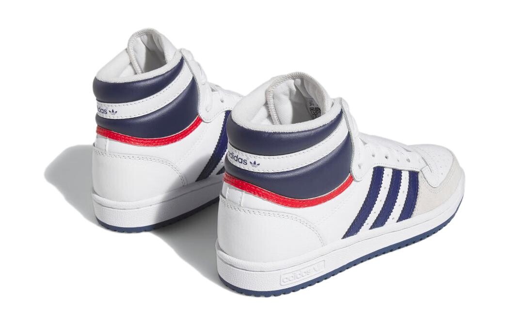 Adidas originals Top Ten Детские кроссовки для скейтбординга GS, Navy blue and white — фото 4