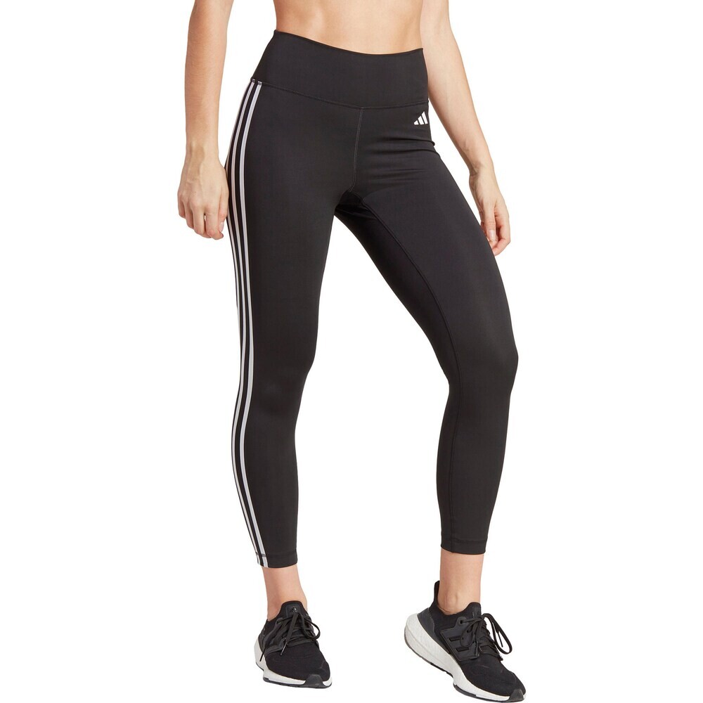 Узкие тренировочные брюки Adidas Train Essentials 3-Stripes High-Waisted, черный — фото 2